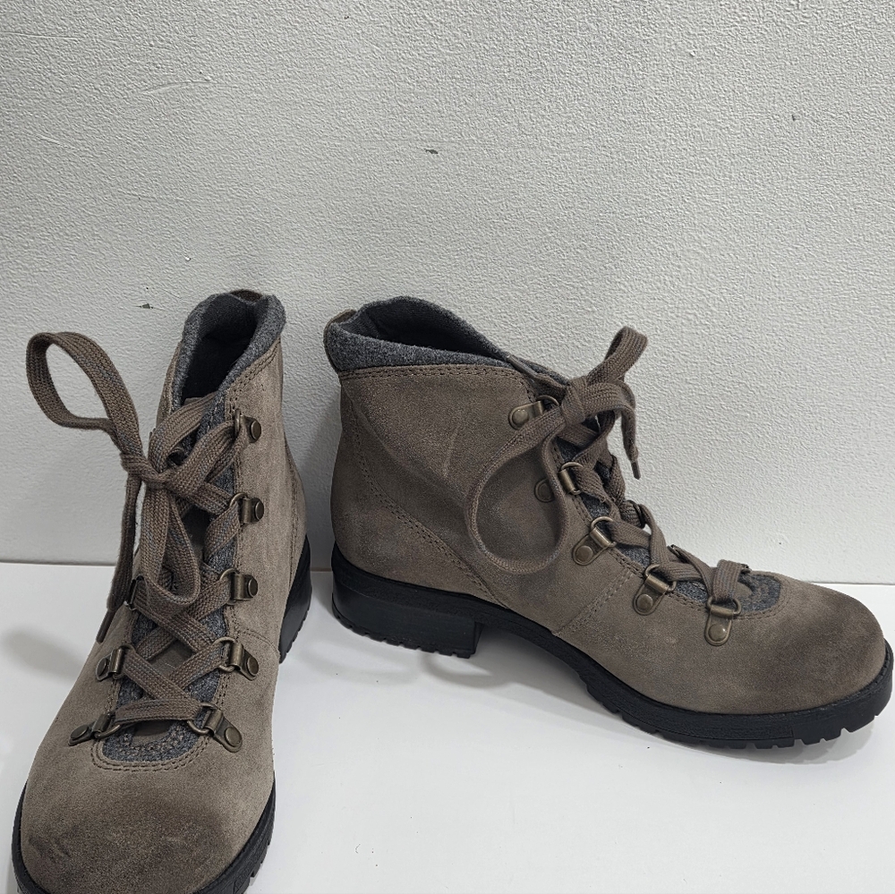 Clarks Women's Faralyn Alpha Blue Grey Suede Lace Up Hiking Boots Size 7 - Picture 9 of 14